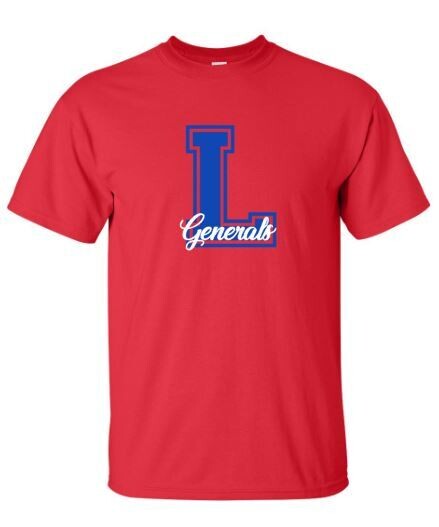 Adult L Script Generals Short OR Long Sleeve Tee 
