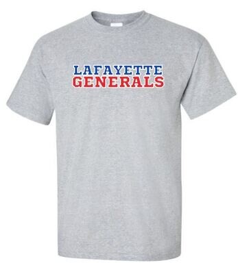 Adult Lafayette Generals Athletic Short OR Long Sleeve Tee