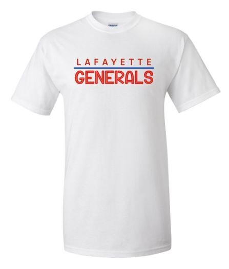 Adult Lafayette Generals Split Line Short OR Long Sleeve Tee