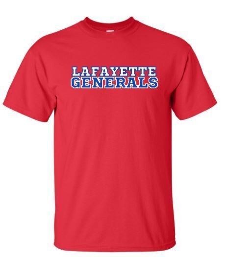 Adult Lafayette Generals Athletic Short OR Long Sleeve Tee