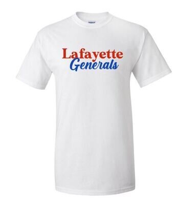 Adult Lafayette Generals Mixed Font Sleeve Tee (LDT)