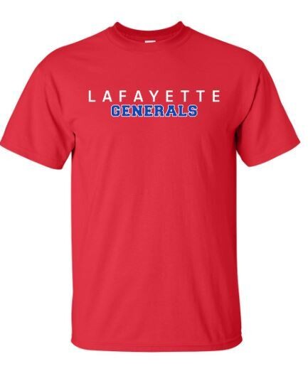 Adult Lafayette Generals Short OR Long Sleeve Tee
