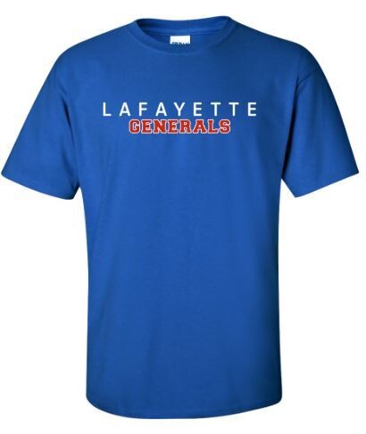 Adult Lafayette Generals Short OR Long Sleeve Tee