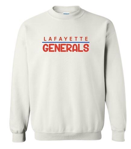 Unisex Adult Lafayette Generals Split Line Crewneck Sweatshirt (LDT)