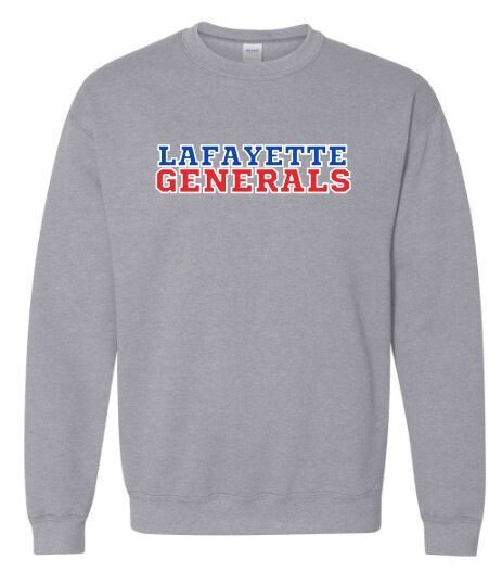 Adult Lafayette Generals Athletic Crewneck Sweatshirt