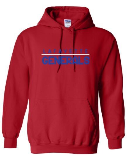 Adult Lafayette Generals Split Line Hooded Sweatshirt
