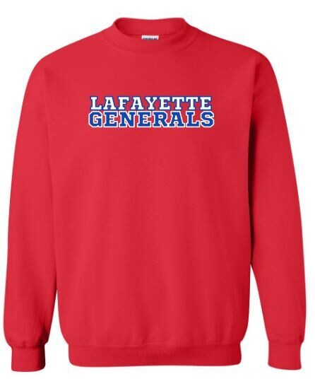 Adult Lafayette Generals Athletic Crewneck Sweatshirt