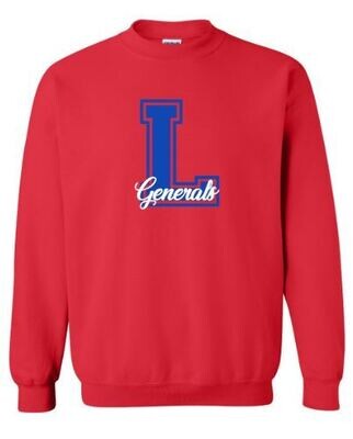 Adult L Script Generals Crewneck Sweatshirt