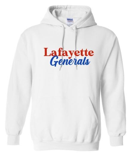 Adult Lafayette Generals Mixed Font Hooded Sweatshirt