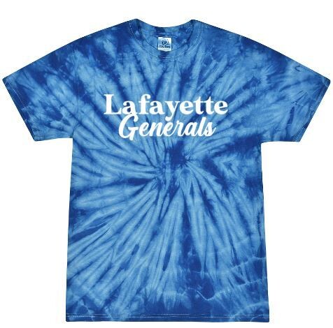 Adult Lafayette Generals Mixed Font Tie Dye Short Sleeve Tee
