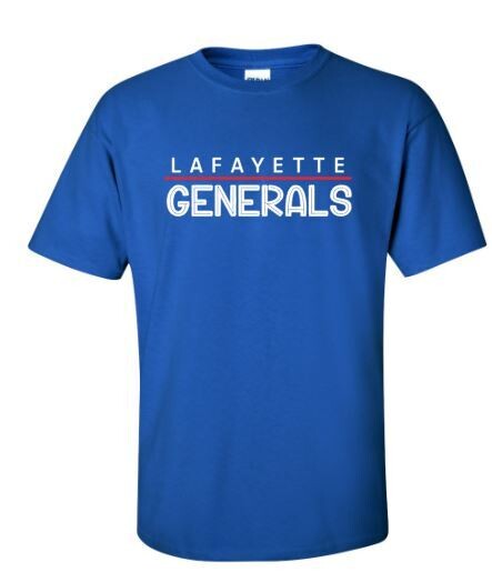 Adult Lafayette Generals Split Line Short OR Long Sleeve Tee