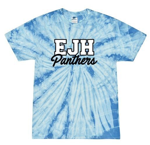 Unisex Youth OR Adult EJH Panthers Tie-Dye Short Sleeve Tee (HDT)