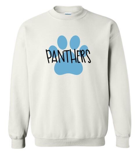 Adult Panthers Pawprint Crewneck Sweatshirt 
