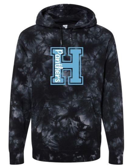 Adult H Panthers Tie Dye Hooded Sweatshirt