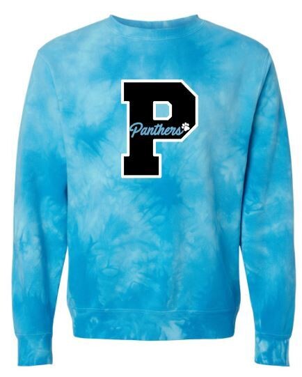 Unisex Adult P Panthers Tie Dye Crewneck Sweatshirt (EJHL)