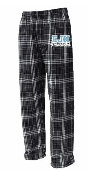 Youth OR Adult EJH Panthers Flannel Pants 