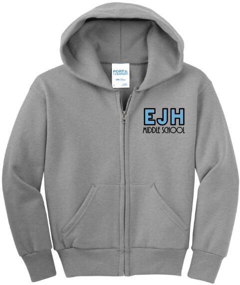 Adult EJH Middle School Core Fleece Full Zip Hooded Sweatshirt