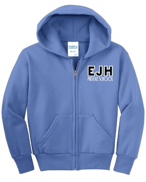 Youth EJH Middle School Core Fleece Full Zip Hooded Sweatshirt