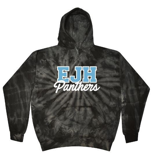 Youth OR Adult EJH Panthers Tie Dye Hooded Sweatshirt 