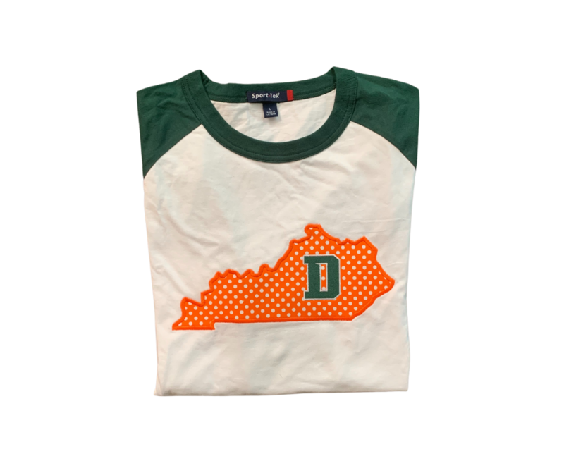 Adult Kentucky State Applique with D Baseball Style Tee