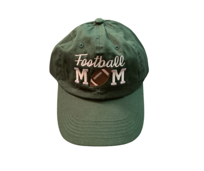 Football Mom Non-Distressed or Distressed Hat (FDF)