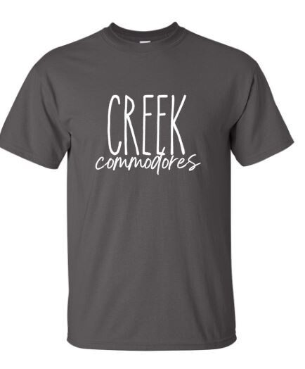 Creek Commodores Unisex Short Sleeve Tee YOUTH and ADULT (TCDT)