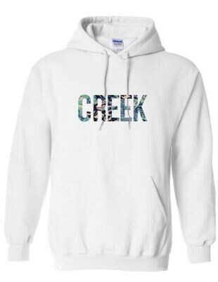 CREEK Diamond Applique Unisex Hoodie - YOUTH and ADULT - Choice of LILLY Print  Fabric (TCDT)