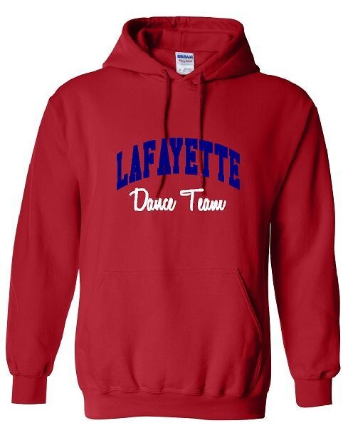 Adult Lafayette Dance Team Sport Twill Applique Gildan Hooded Sweatshirt (LDT)