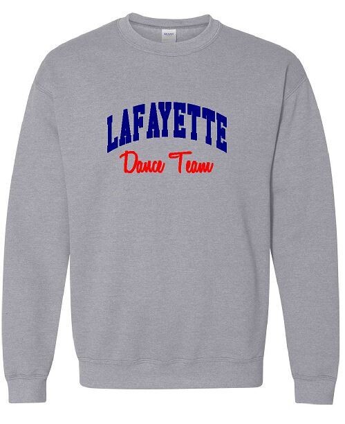 Adult Lafayette Dance Team Sport Twill Applique Gildan Crewneck Sweatshirt (LDT)