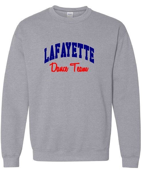 Adult Lafayette Dance Team Sport Twill Applique Gildan Crewneck Sweatshirt (LDT)