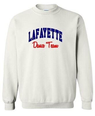 Unisex Lafayette Dance Team Sport Twill Applique Crewneck Sweatshirt (LDT)