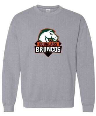 Unisex Douglass Broncos Sport Gray Crewneck Sweatshirt (FDF)