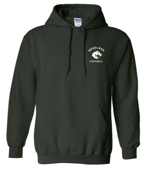 Douglass Football Left Chest Embroidered Hooded Sweatshirt