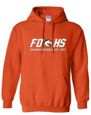FDHS Bronco Football Hooded Sweatshirt (FDF)