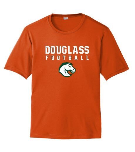 Adult Douglass Football with Bronco Sport-Tek® PosiCharge® Short or Long Sleeve Tee (FDF)