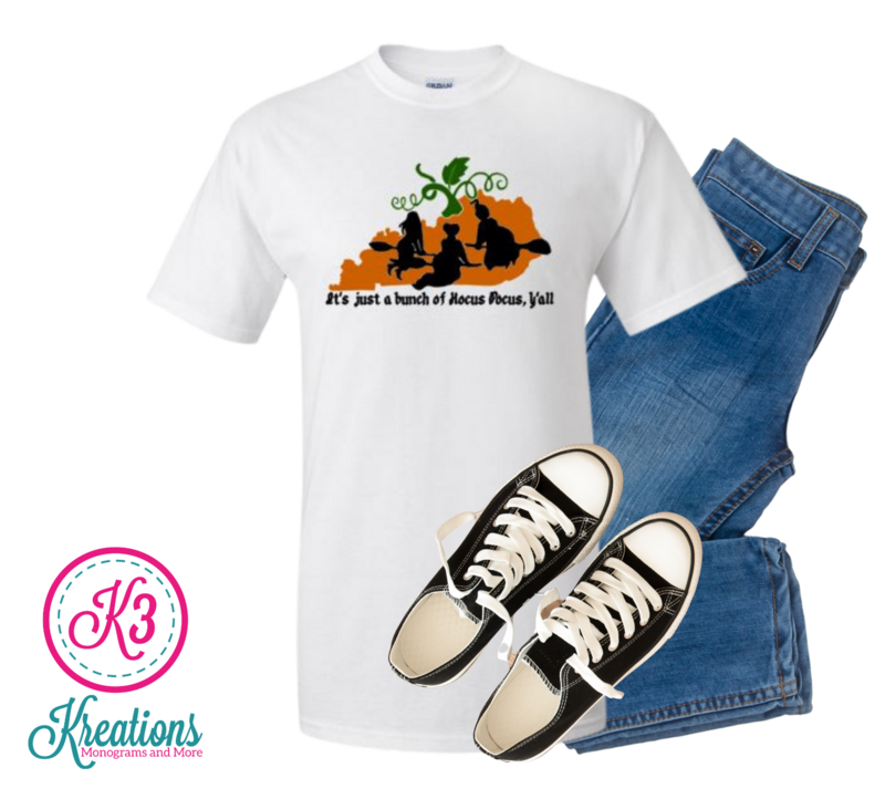 Adult It's Just a Bunch of Hocus Pocus Y'all Kentucky State Short Sleeve Tee