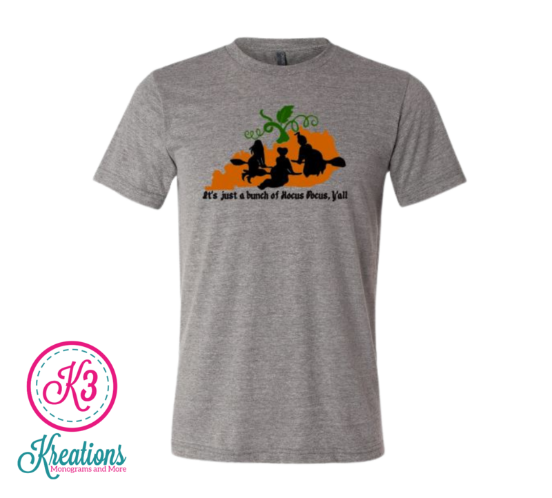 Adult It's Just a Bunch of Hocus Pocus Y'all Kentucky State Short Sleeve Tee