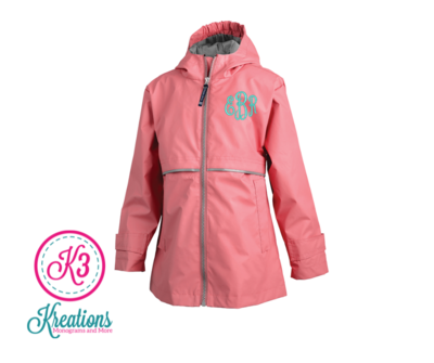 Girls Charles River New Englander Rain Jacket