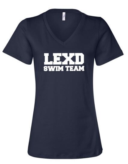 Ladies Bella + Canvas LEXD SWIM TEAM V-Neck Short Sleeve Tee (LEXD)