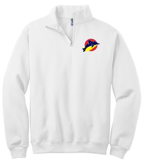 Adult JERZEES NuBlend 1/4 Zip Sweatshirt with Embroidered Logo (LEXD)