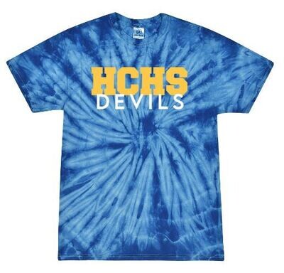 Adult HCHS Devils Tie-Dye Short Sleeve Tee