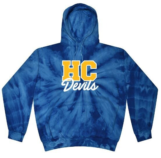 Adult HC Devils Tie Dye Hooded Sweatshirt