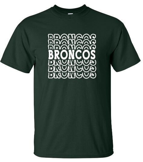 Adult Broncos Stacked Gildan Short OR Long Sleeve Tee