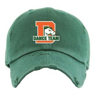 Distressed or Non-Distressed Hat with D Dance Team Logo (FDDT)