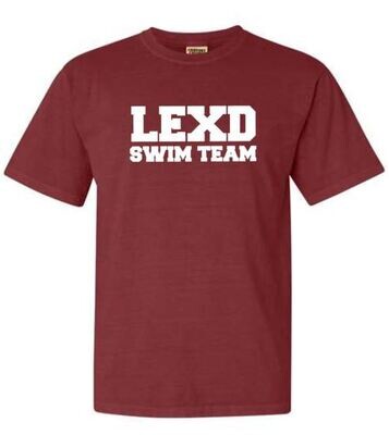 Unisex Adult LEXD Swim Team Comfort Colors Garment-Dyed Heavyweight Short Sleeve Tee (LEXD)