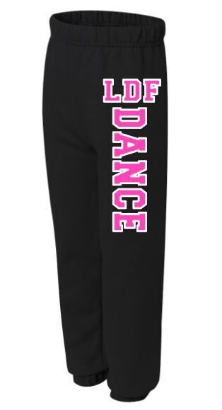 Youth LDF Dance NuBlend Black and Pink Sweatpants (LDF)