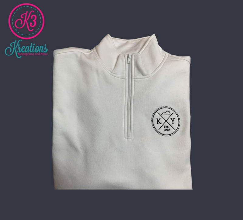 Adult KY Embroidered Quarter Zip Sweatshirt