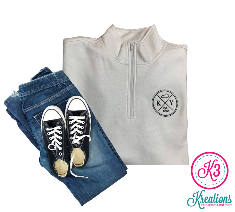 Adult KY Embroidered Quarter Zip Sweatshirt