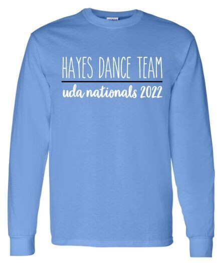 Long Sleeve T-Shirt (White)  Dance Team Nationals & World Championships