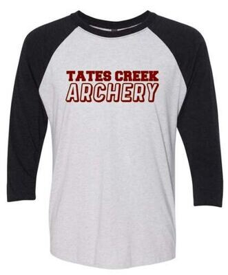 Youth Tates Creek Archery Triblend Three-Quarter Sleeve Raglan Tee (TCA)